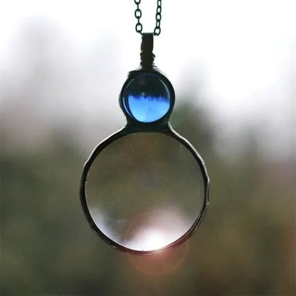 Unique Magnifying Glass Pendant Necklace