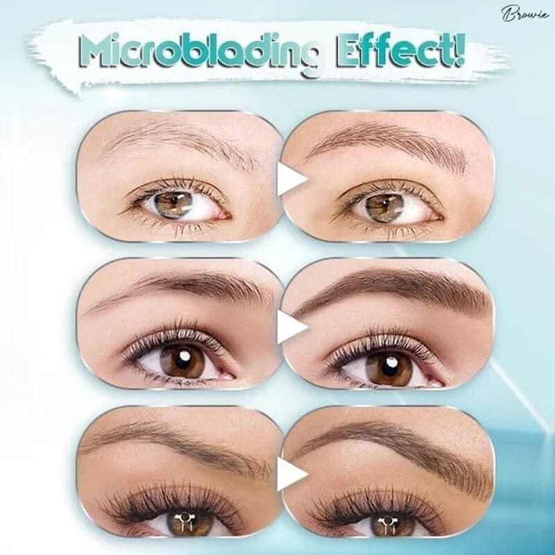 Easy Use Waterproof Brow Pen 4 Tip Tattoo Eyebrow Pencil