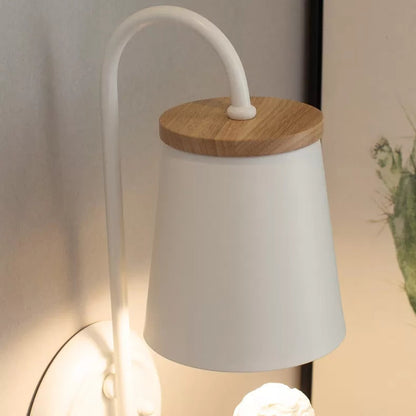 Small Elegant Metal Wall Lamp with Fabric Shade