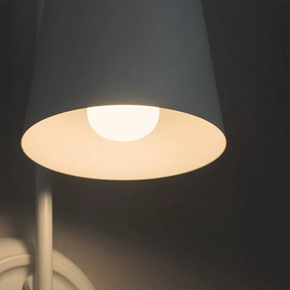 Small Elegant Metal Wall Lamp with Fabric Shade