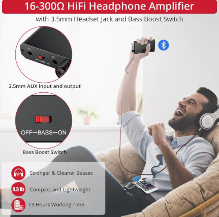 Compact HiFi Headphone Amplifier for Music Enthusiasts