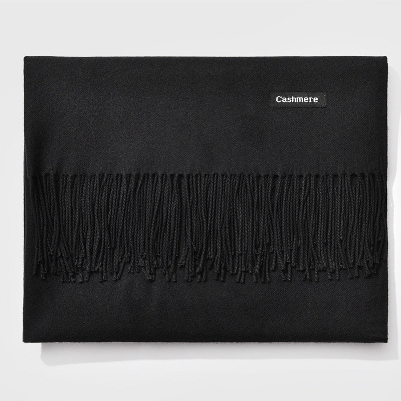 Cozy Black and White Winter Scarf for Women
