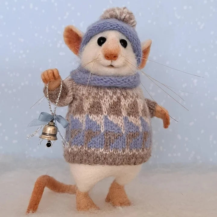 Unique Felt Mice Holiday Ornament