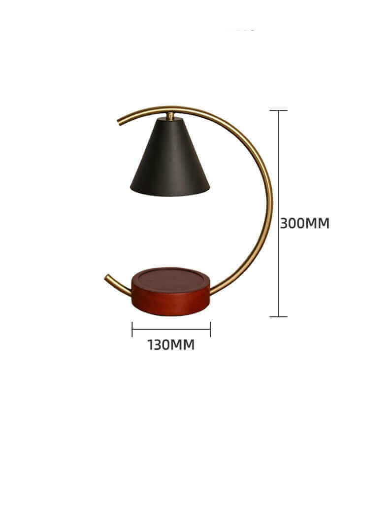 Warm Wooden Table Candle Lamp for Bedroom