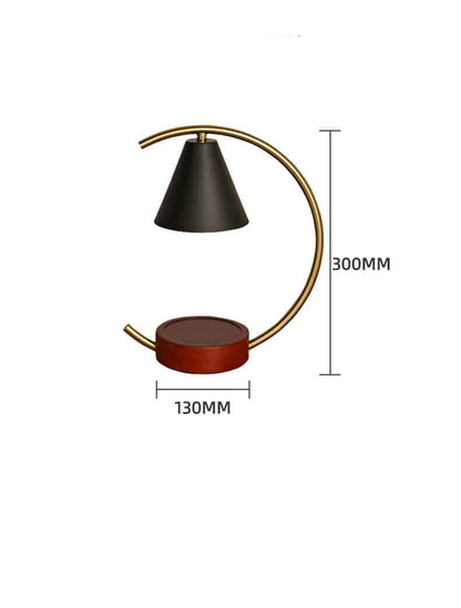 Warm Wooden Table Candle Lamp for Bedroom