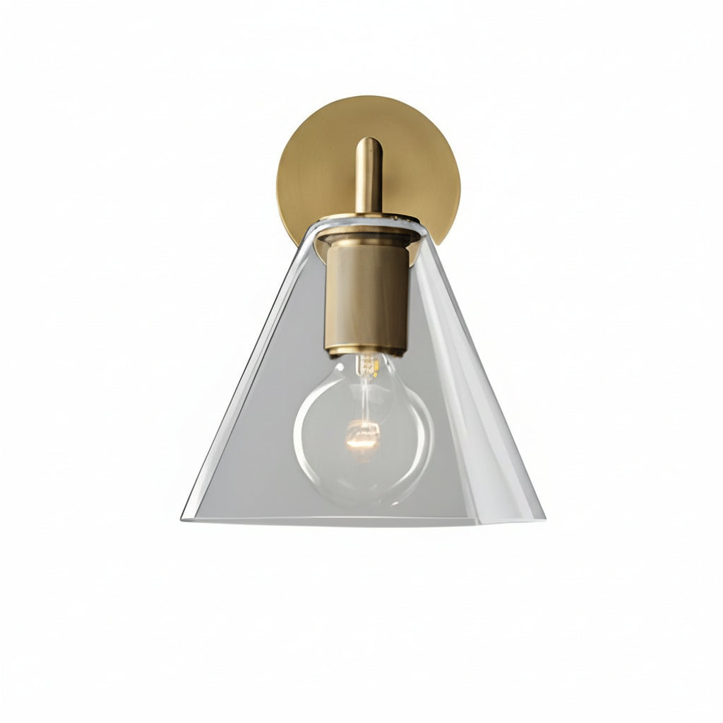 Contemporary Gold Glass LED Wall Light