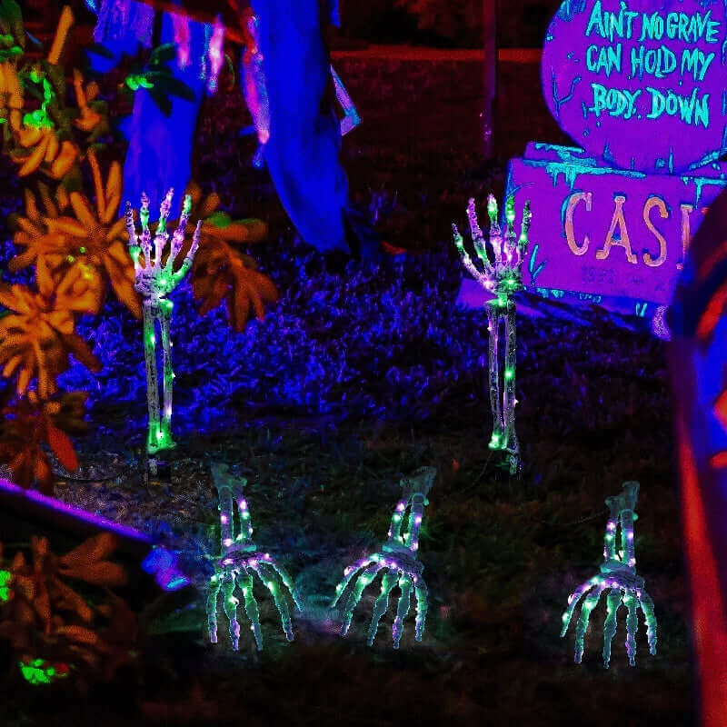 Solar Powered Halloween Yard Lamp Outdoor Decor Light