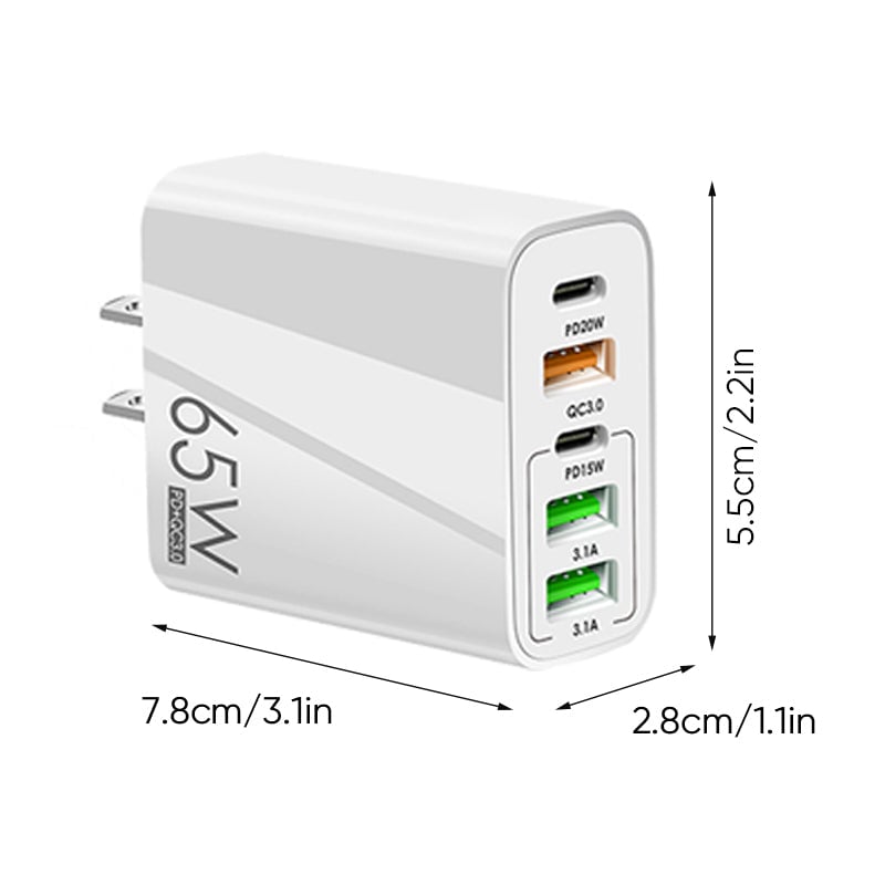 Compact 6 Port Fast USB Charger Adapter