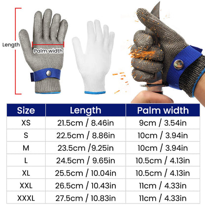 Durable Steel Mesh Lab Safety Gloves