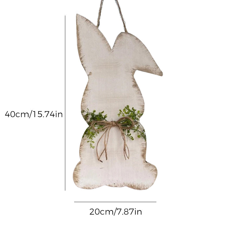 Colorful Wooden Easter Bunny Door Hanger