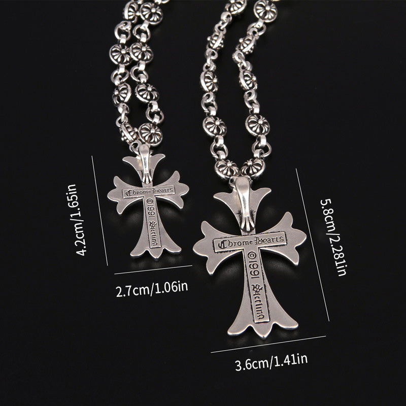 Dark Cross Chain Necklace