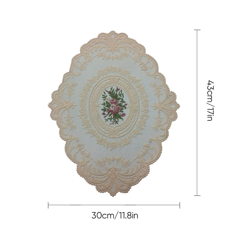 Delicate Floral Crochet Table Doily Set