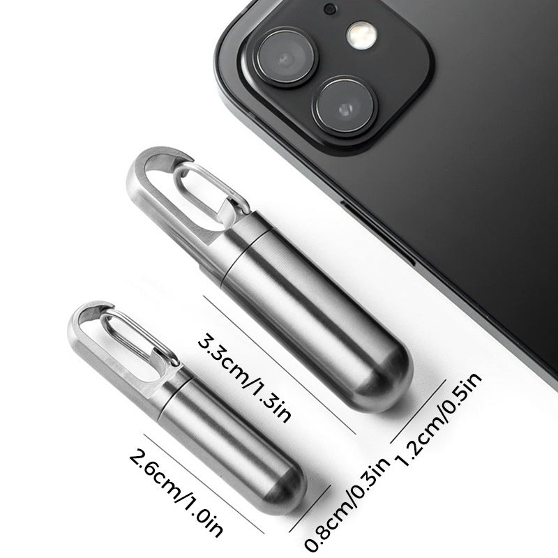 Travel Mini Pill Box Stainless Steel Case