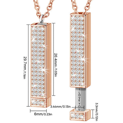 Invisible Love Message Bar Necklace