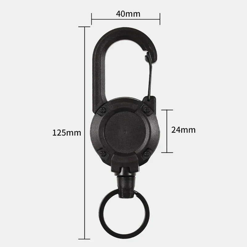 Durable Steel Retractable Security Keychain