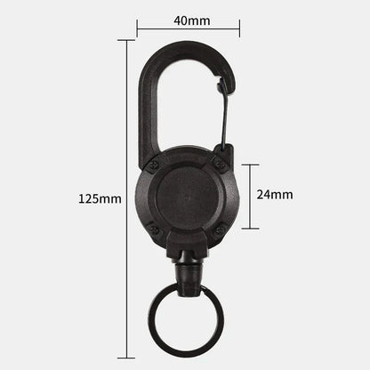 Durable Steel Retractable Security Keychain