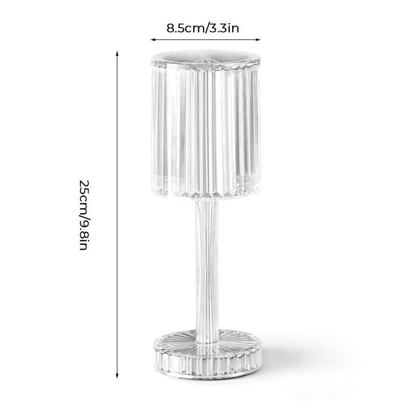 Sleek Dimmable Crystal Table Lamp