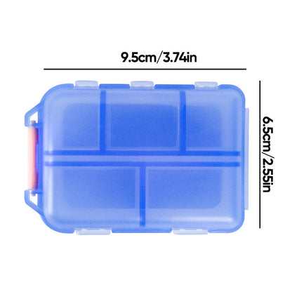 Portable Pill Box Case with 161 Custom Labels