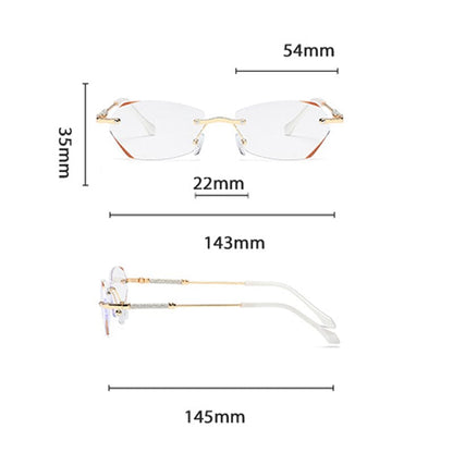 Stylish Rimless Blue Light Blocking Readers