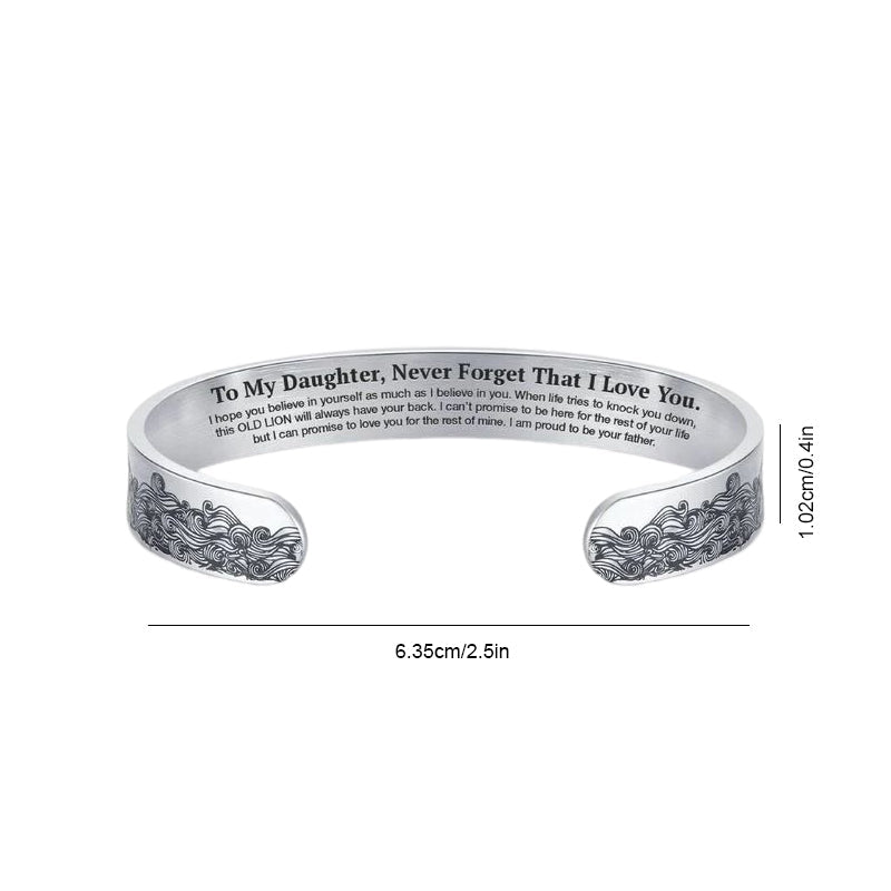 Dad's Love Heartfelt Proud Daughter Bracelet