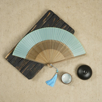 Natural Bamboo Silk Handheld Fan