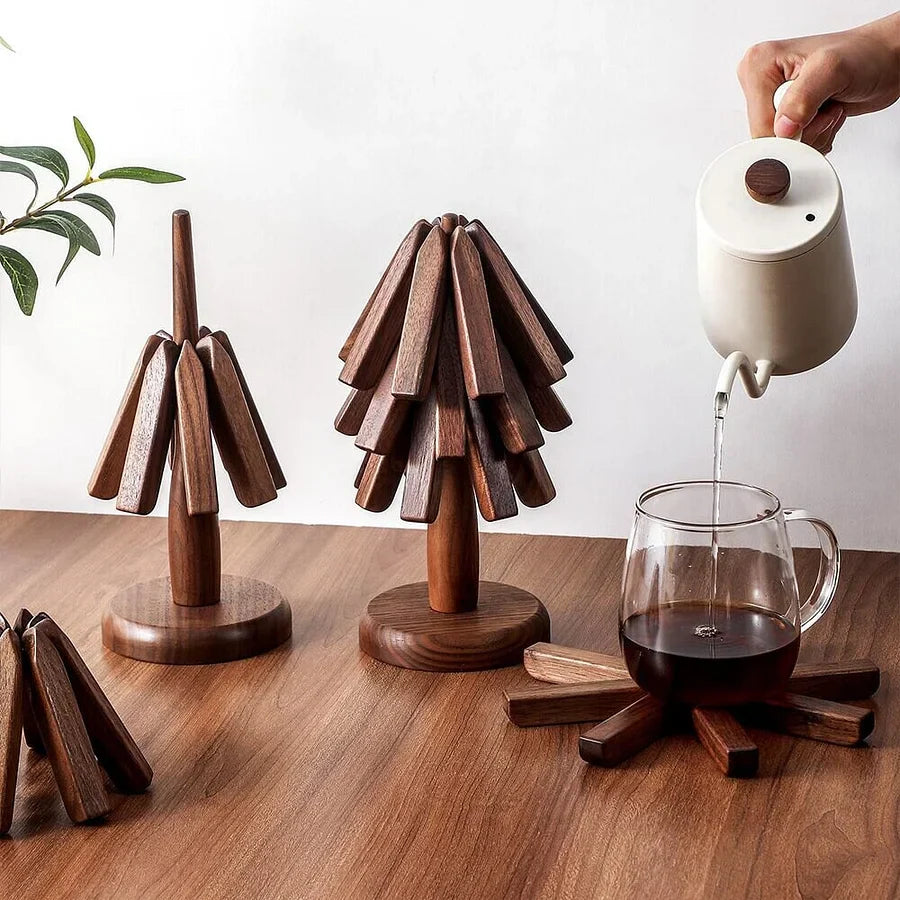 Natural Wood Coasters Set - Cofik