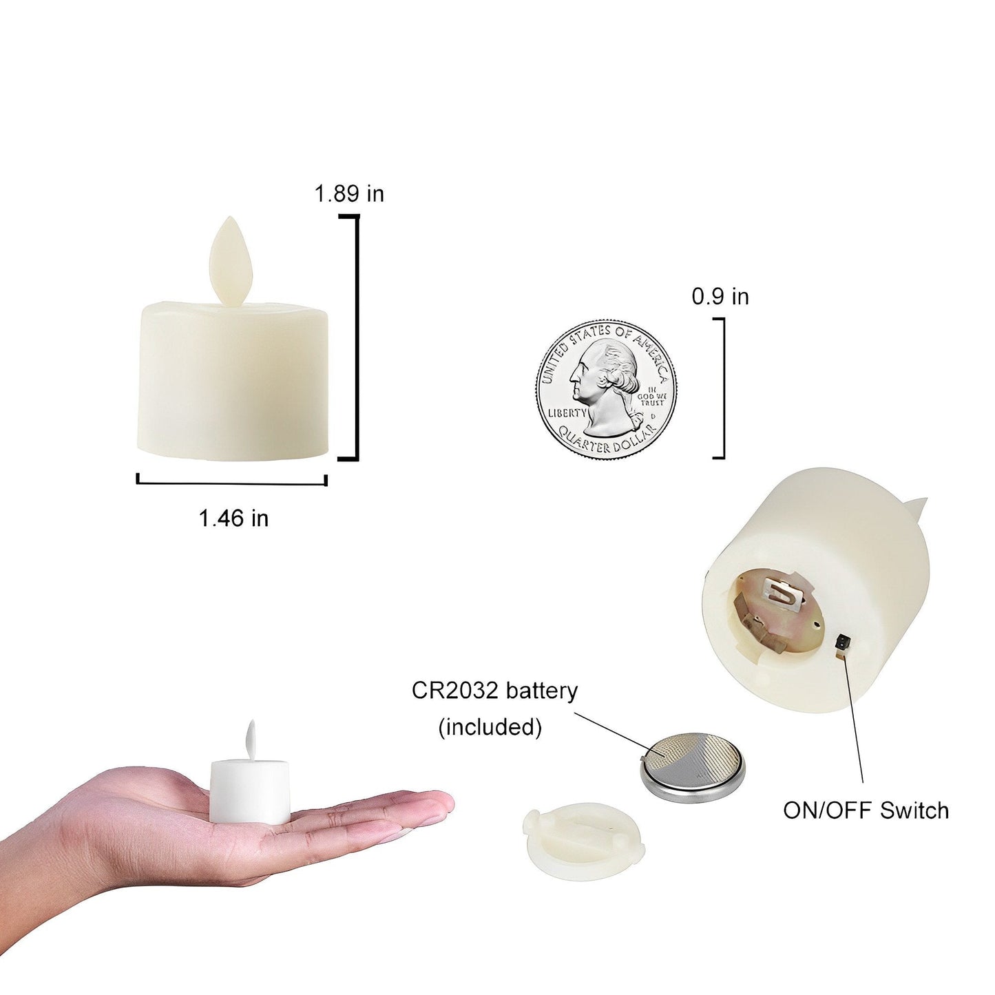 Realistic Flicker LED Candle Light