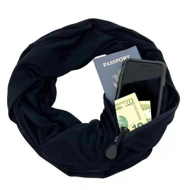 Cozy Neck Scarf with Secret Pocket for Cold Weather - Cofik