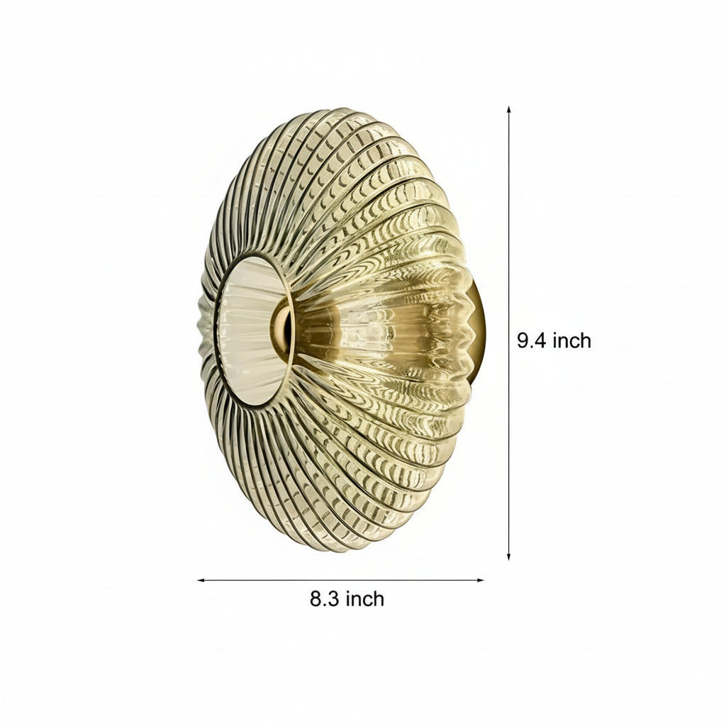 Contemporary Round Glass LED Wall Light