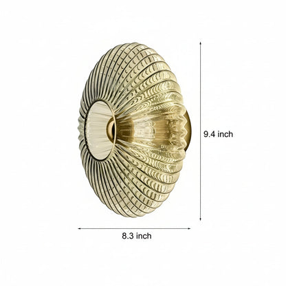 Contemporary Round Glass LED Wall Light