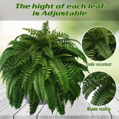 Durable Outdoor Boston Fern | Realistic UV Protected Plant