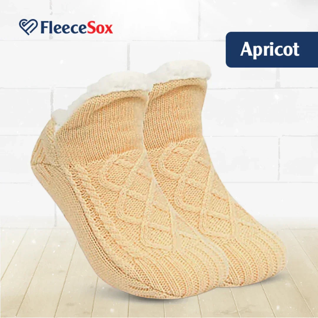 Warm Fleece Cozy Grip Socks Slippers