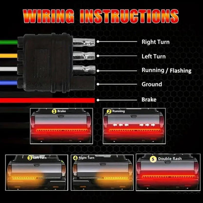 Ultra-Bright 48 Dual Color LED Car Tail Light Strip
