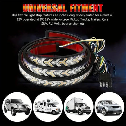 Ultra-Bright 48 Dual Color LED Car Tail Light Strip