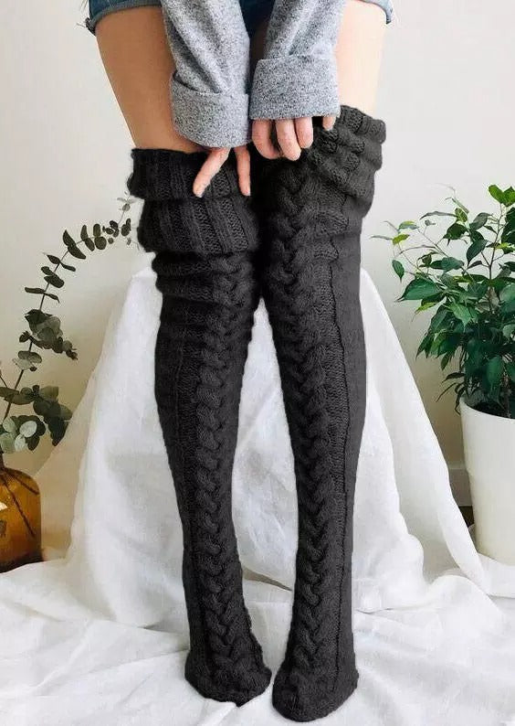 Cozy Thermal Knee High Knitted Winter Socks - Cofik