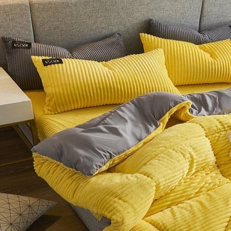 Plush Textured Corduroy Bedding Set
