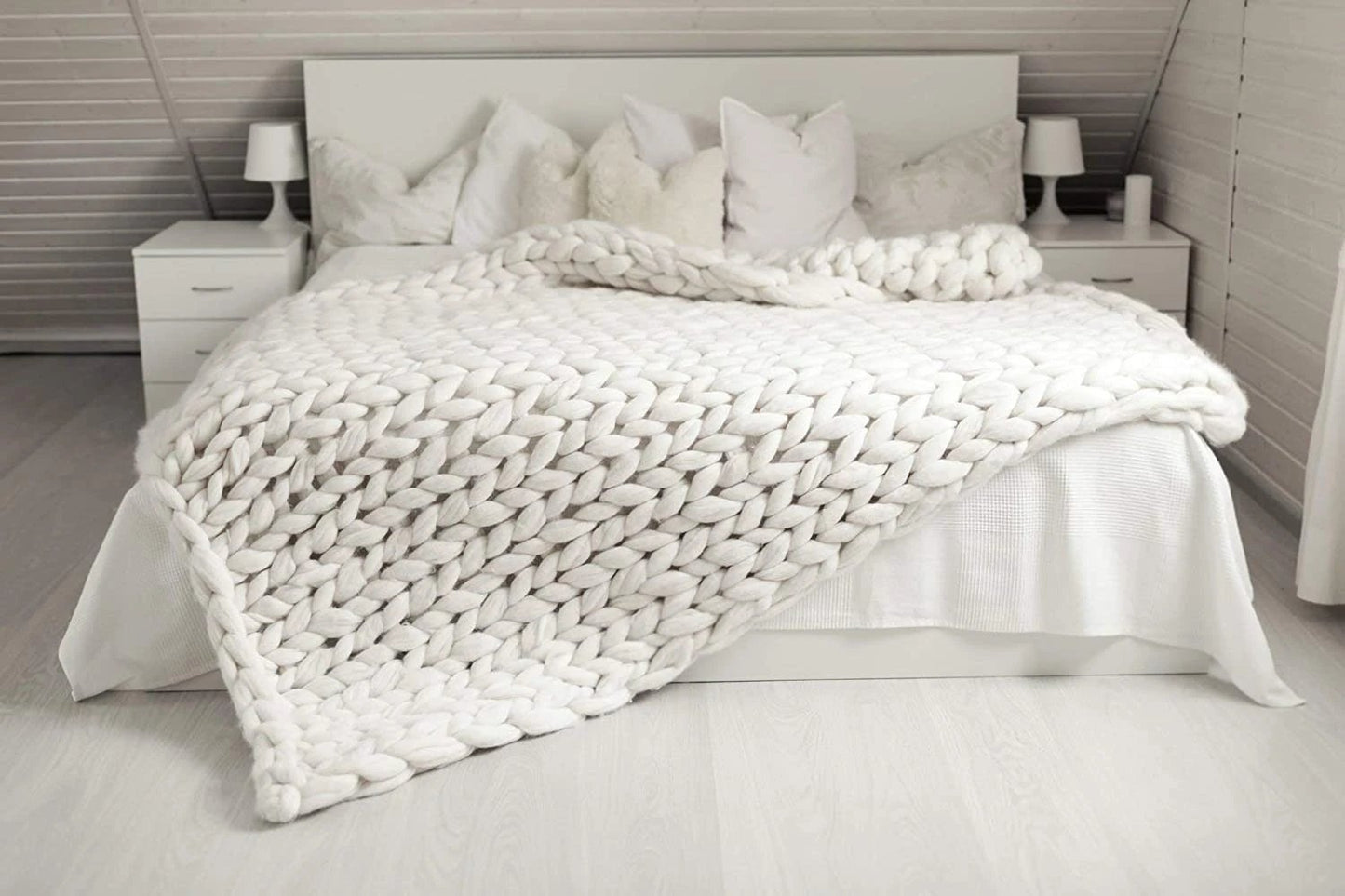 Thick Cozy Knitted Throw Blanket