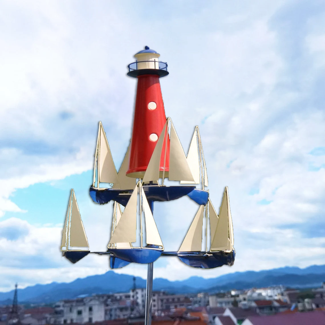 Modern Outdoor Kinetic Wind Garden Sculpture