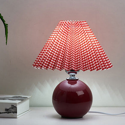 Simple Ceramic Desk Lamp with Folded Shade