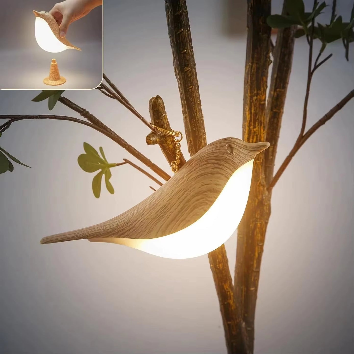 Natural Bird Table Night Light