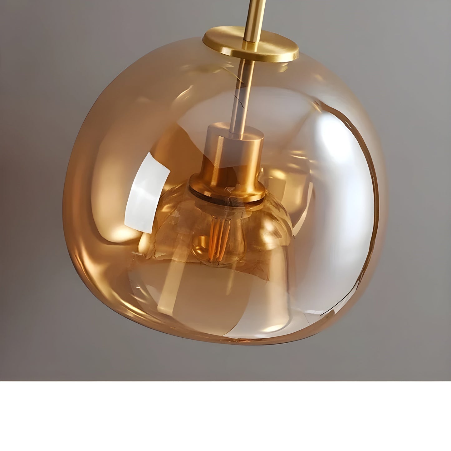Sleek Glass Ceiling Lamp