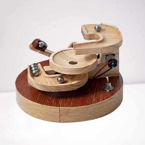 Kinetic Wooden Marble Run Toy - Cofik