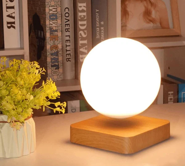 Glowing Orb LED Moon Table Lamp