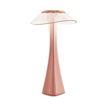 Elegant Glass Bedside Table Lamp with USB Rechargeable Base