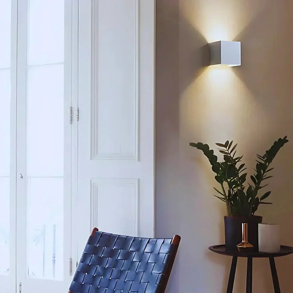 Sleek Black Metal Wall Lamp
