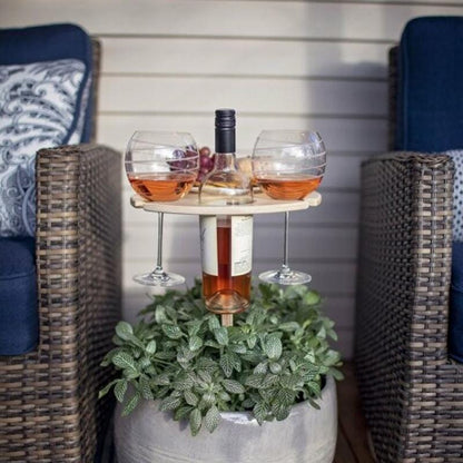 Portable Patio Wine Table