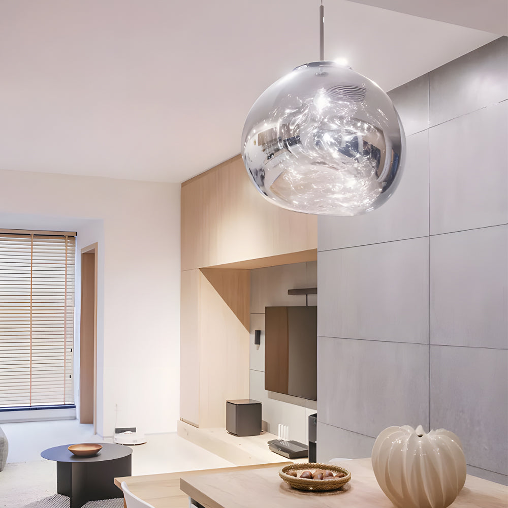 Unique Handmade Glass Ball Modern Pendant Light
