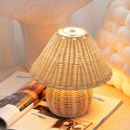 Natural Woven Rattan Table Light