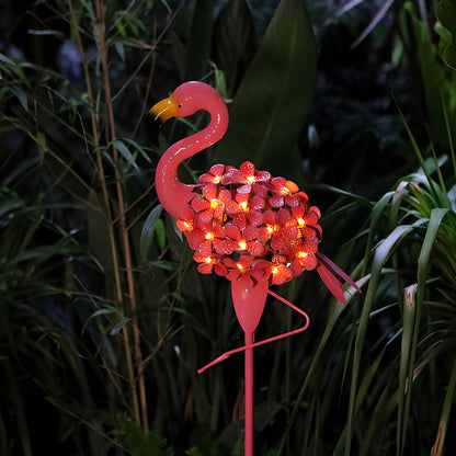Colorful Pink Outdoor Solar LED Garden Lights - 2 Pack
