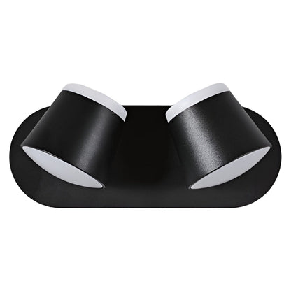 Compact Black Metal LED Wall Light Adjustable